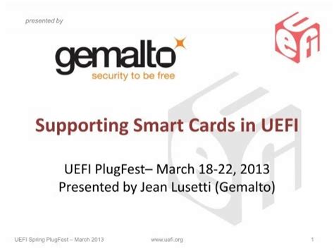 Supporting Smart Cards in UEFI 